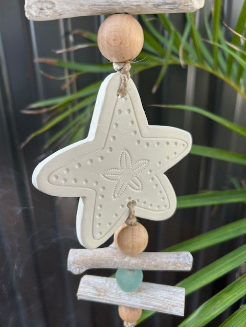 MOZZIE COIL HOLDER - Starfish with Recycled Glass Beads