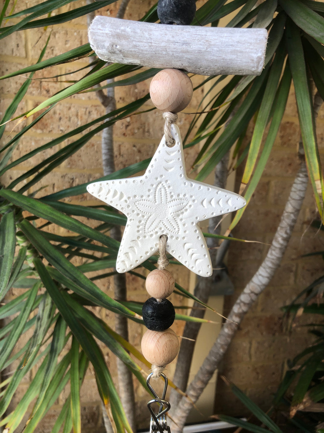 MOZZIE COIL HOLDER -Starfish with Recycled Glass Beads